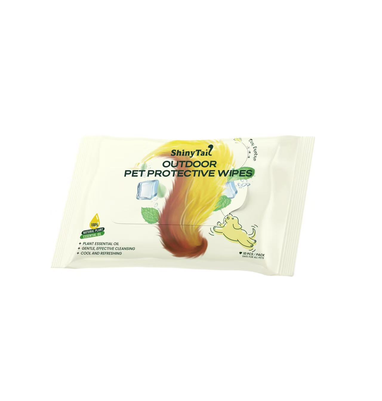 ShinyTail Outdoor Pet Protective Wipes - Travel Pack (10pcs)