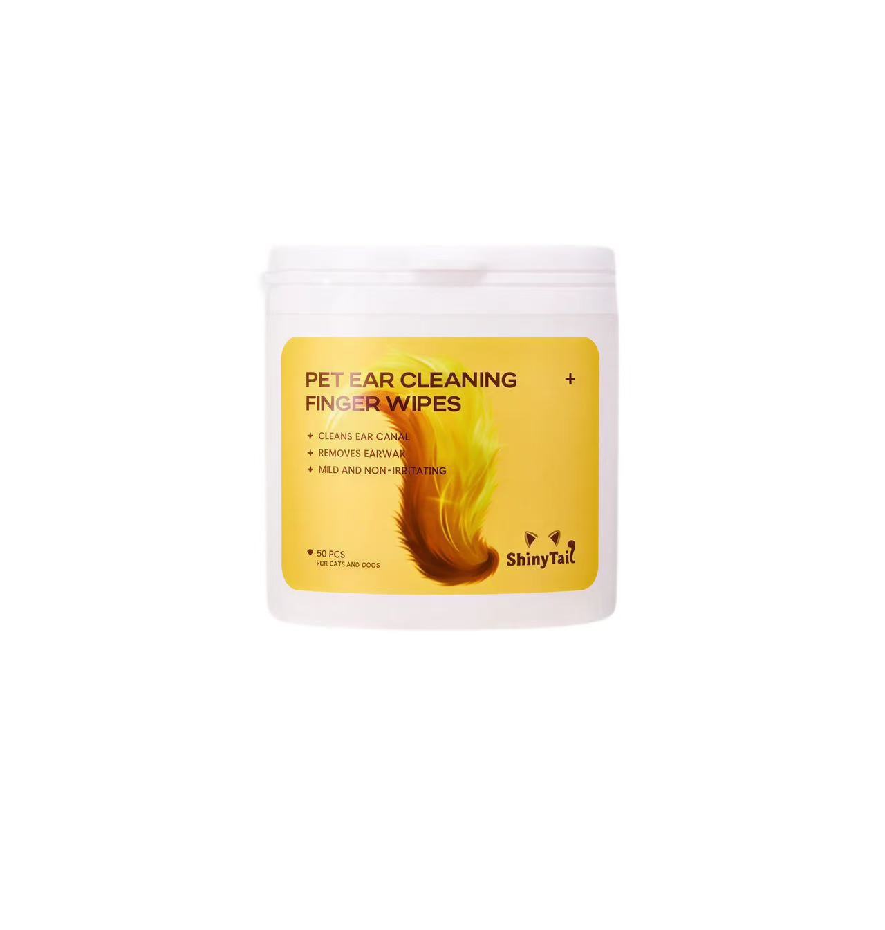 ShinyTail Pet Ear Cleaning Finger Wipes (50pcs)