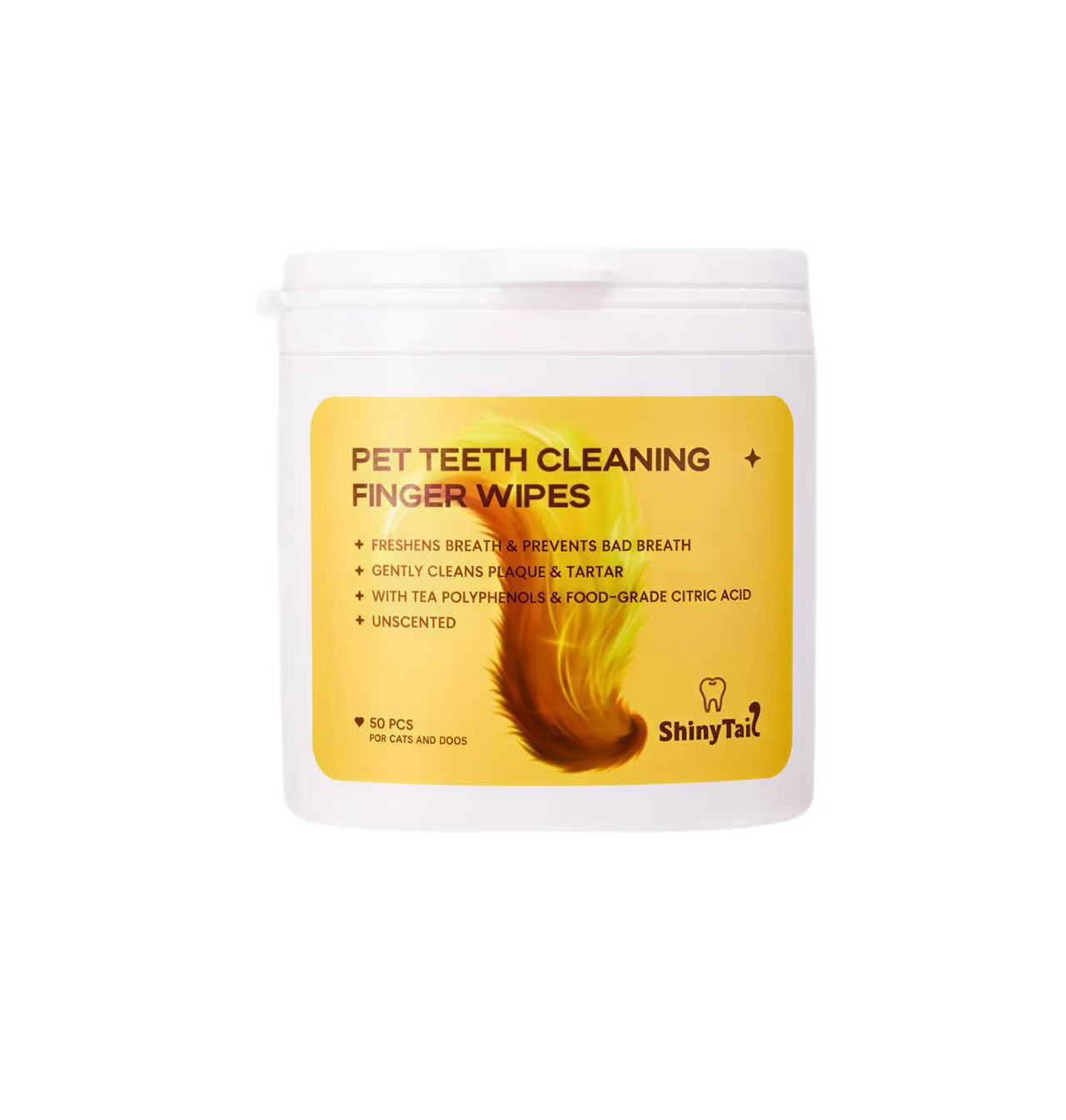 ShinyTail Pet Teeth Cleaning Finger Wipes (50pcs)