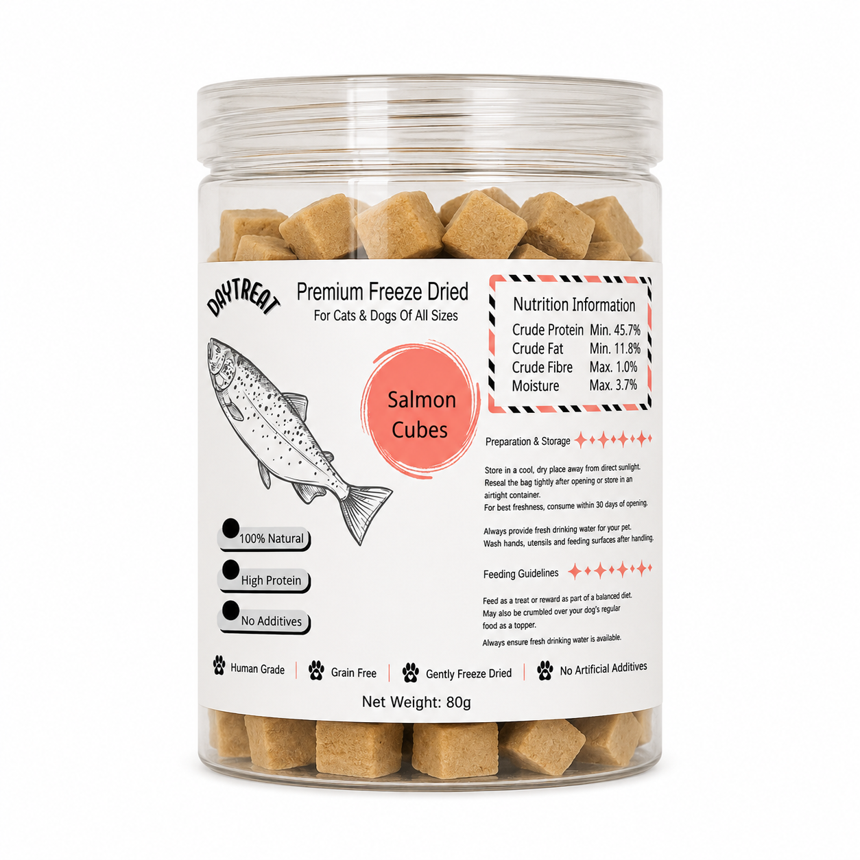 Salmon Cubes 80g